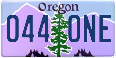 OR license plate 044ONE