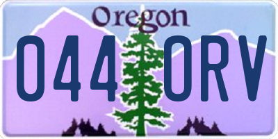 OR license plate 044ORV