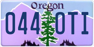 OR license plate 044OTI