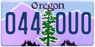 OR license plate 044OUO