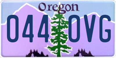 OR license plate 044OVG