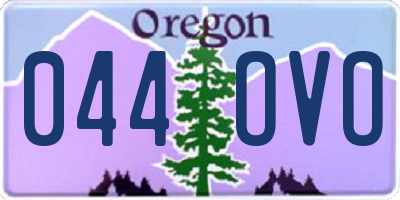 OR license plate 044OVO
