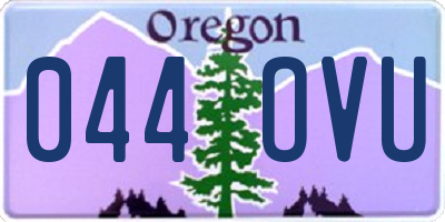 OR license plate 044OVU