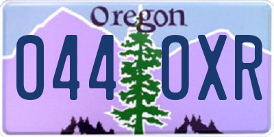 OR license plate 044OXR