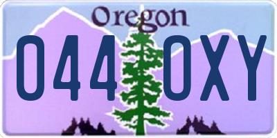 OR license plate 044OXY