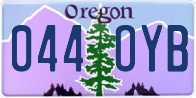 OR license plate 044OYB