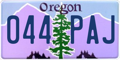 OR license plate 044PAJ