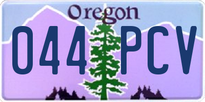OR license plate 044PCV