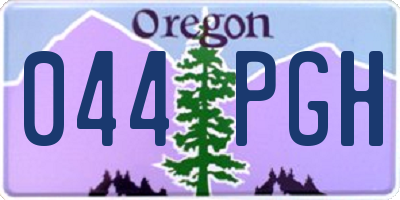OR license plate 044PGH
