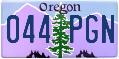 OR license plate 044PGN