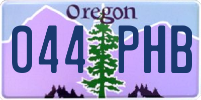 OR license plate 044PHB