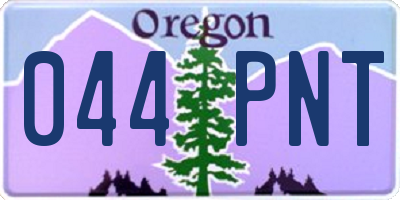 OR license plate 044PNT