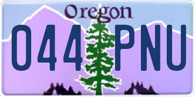 OR license plate 044PNU