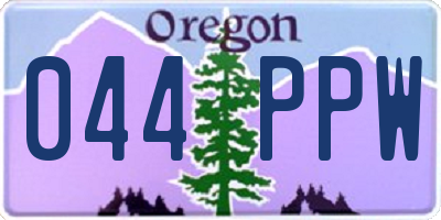 OR license plate 044PPW