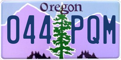 OR license plate 044PQM