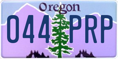 OR license plate 044PRP