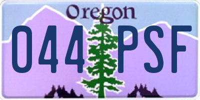 OR license plate 044PSF