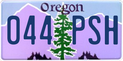 OR license plate 044PSH