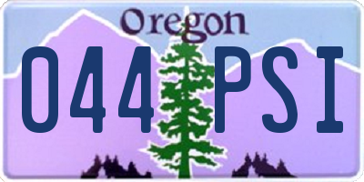 OR license plate 044PSI