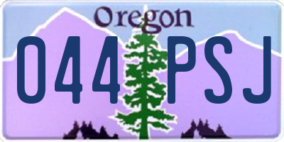 OR license plate 044PSJ