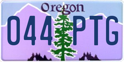 OR license plate 044PTG