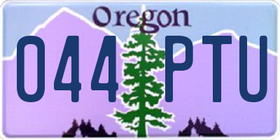 OR license plate 044PTU