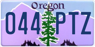 OR license plate 044PTZ