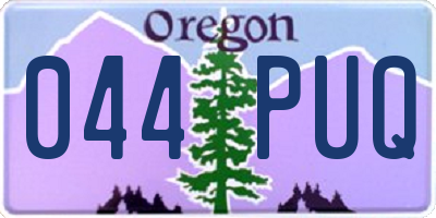 OR license plate 044PUQ