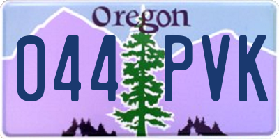 OR license plate 044PVK