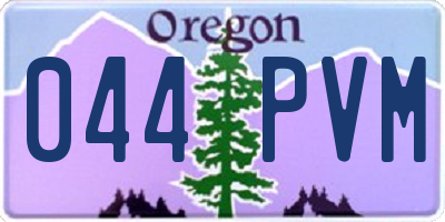 OR license plate 044PVM