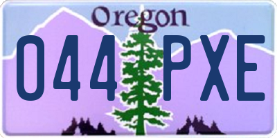 OR license plate 044PXE