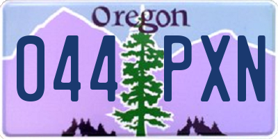 OR license plate 044PXN