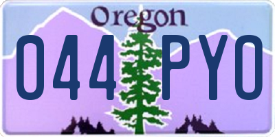 OR license plate 044PYO