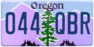 OR license plate 044QBR