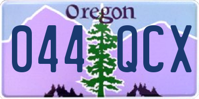 OR license plate 044QCX