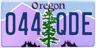 OR license plate 044QDE