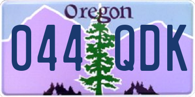 OR license plate 044QDK