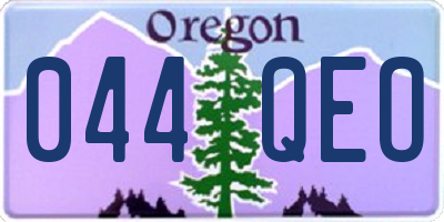 OR license plate 044QEO
