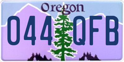 OR license plate 044QFB