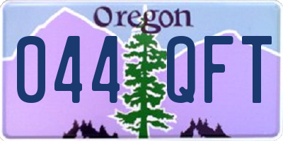 OR license plate 044QFT