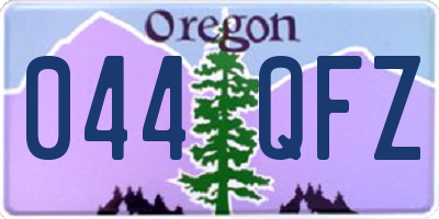 OR license plate 044QFZ