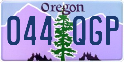 OR license plate 044QGP