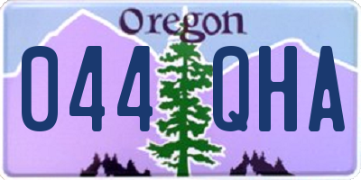 OR license plate 044QHA