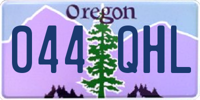 OR license plate 044QHL