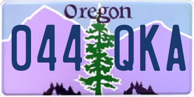 OR license plate 044QKA