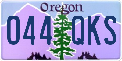 OR license plate 044QKS