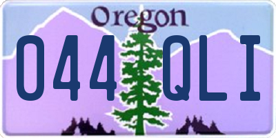 OR license plate 044QLI