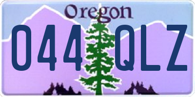 OR license plate 044QLZ