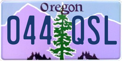 OR license plate 044QSL