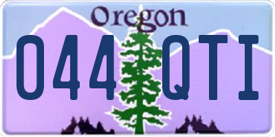 OR license plate 044QTI